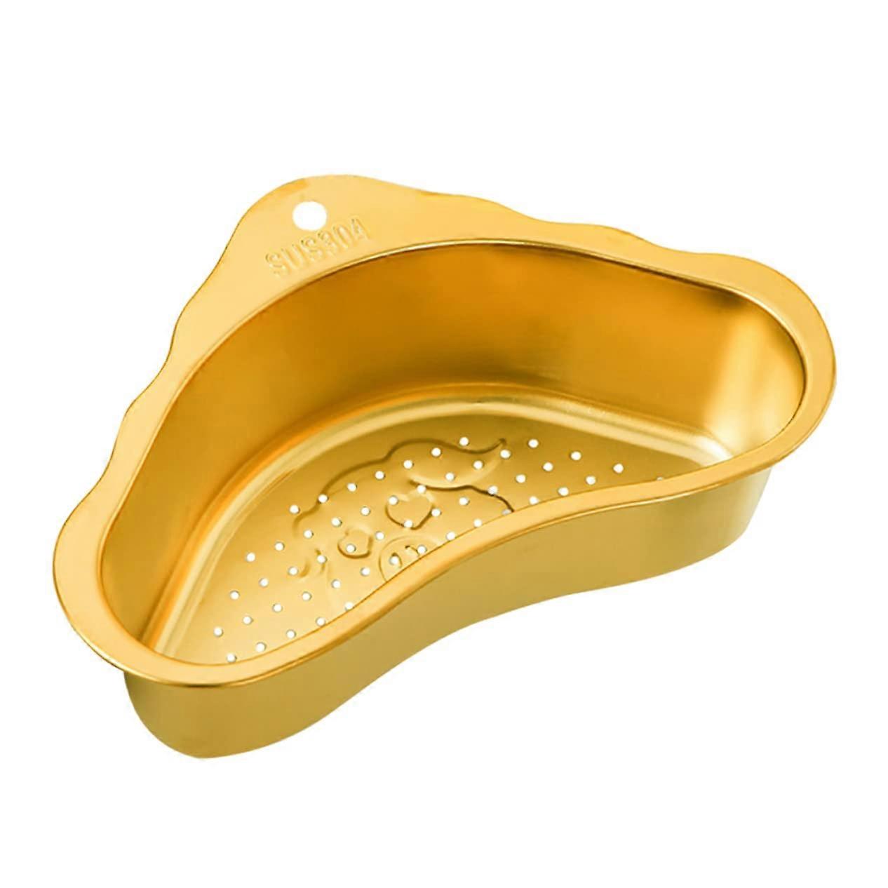 Triangular Stainless Steel Sink Strainer Basket with SpaceSaving Design and Reusable Food Catcher