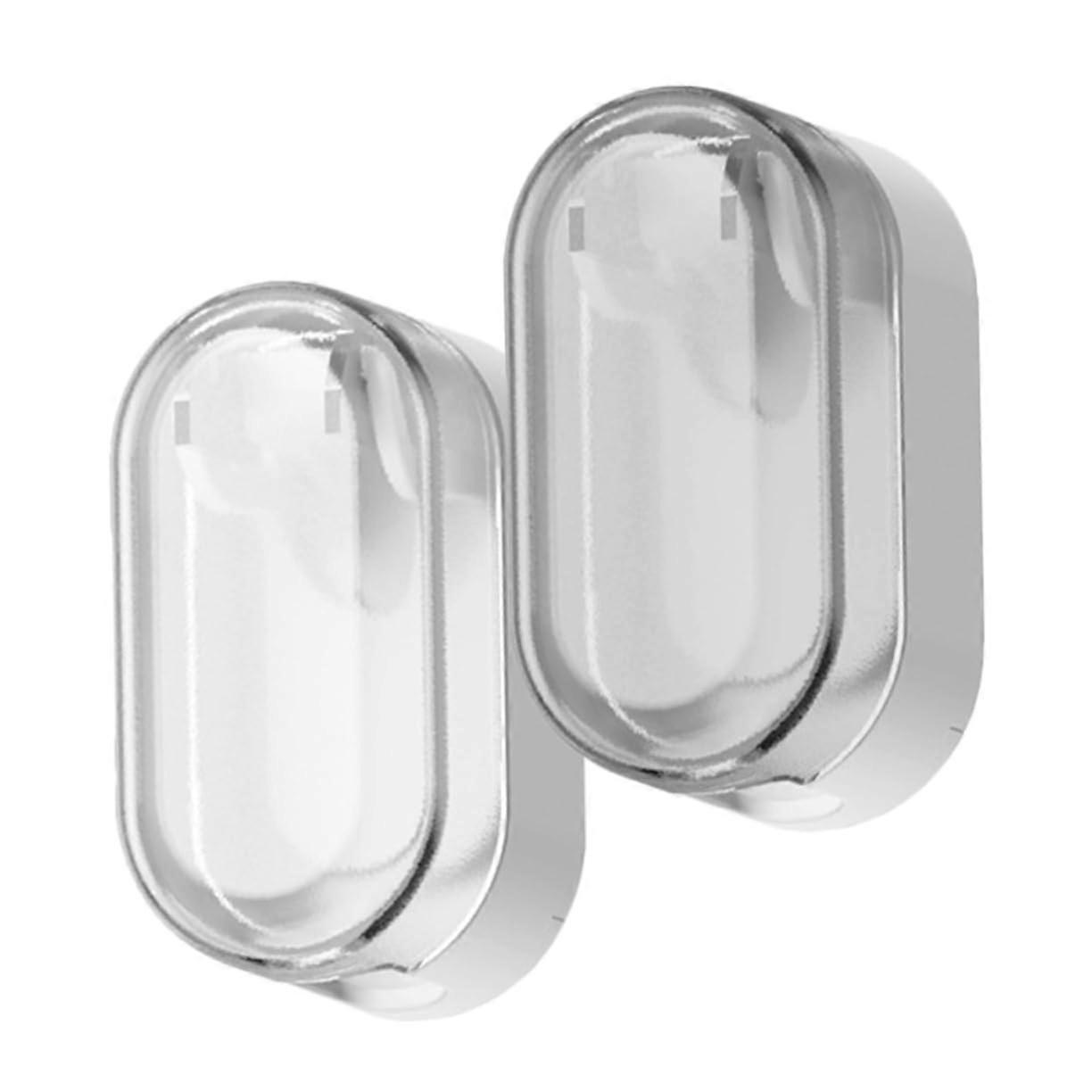 2pcs Wall Mounted Toothbrush Holder with DustProof Cover, NoDrill Bathroom Organizer