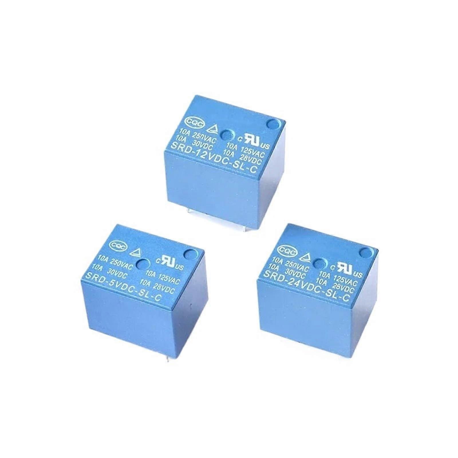 Relay Module SRD05VDCSLC SRD12VDCSLC SRD24VDCSLC 10A DC Power Relay 10Pcs 24V