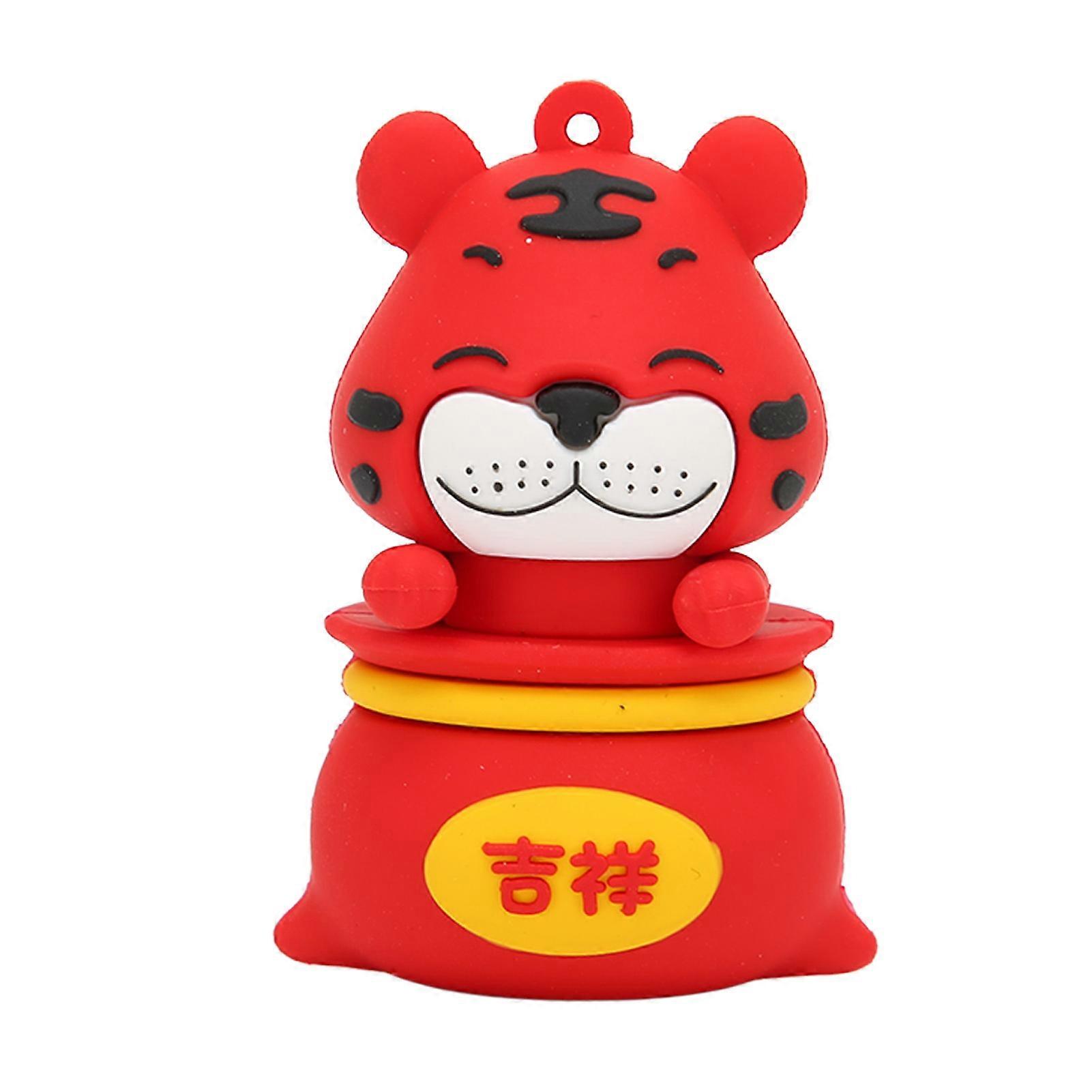 Cartoon Tiger 16GB USB Flash Drive Anti Electromagnetic Interference Portable U Disk