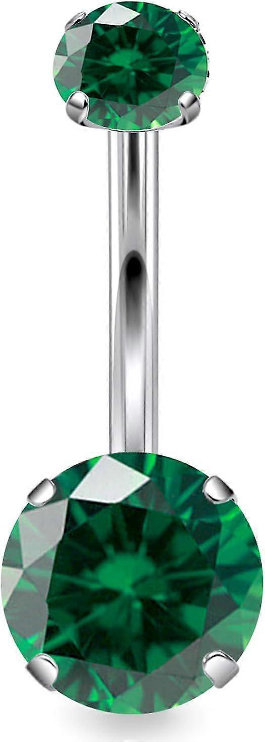 Titanium Internally Threaded Belly Button Ring Piercing Jewelry Cubic Zirconia