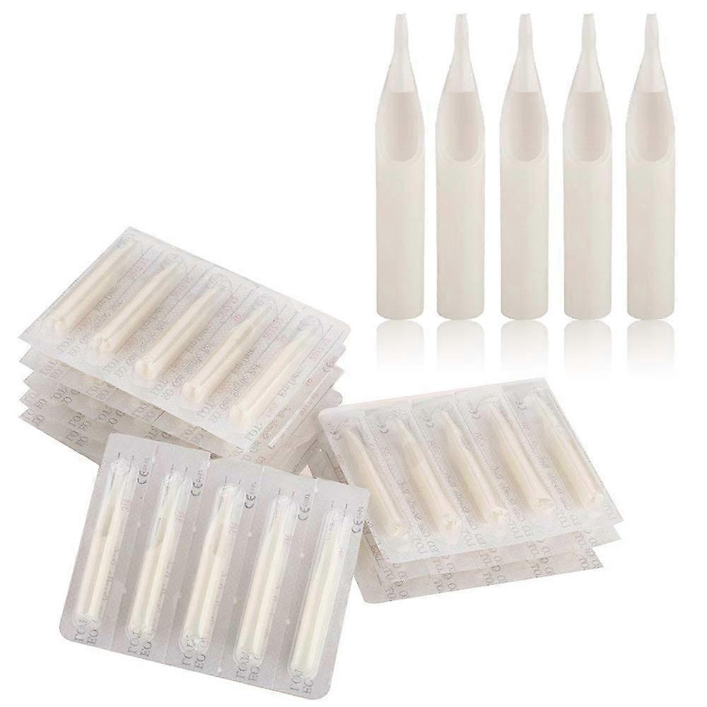 Disposable 13R Tattoo Tips Tubes 100pcs with Consistent Ink Flow and Comfortable Grip Design