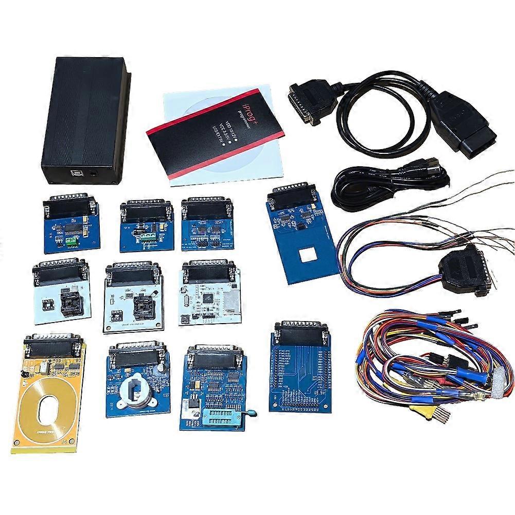 IPROG+ Full V89 with Full Adapters IPROG+ V87 ECU Key Programmer Tool Support Eeprom IMMO/KM/Radio/Dashboard