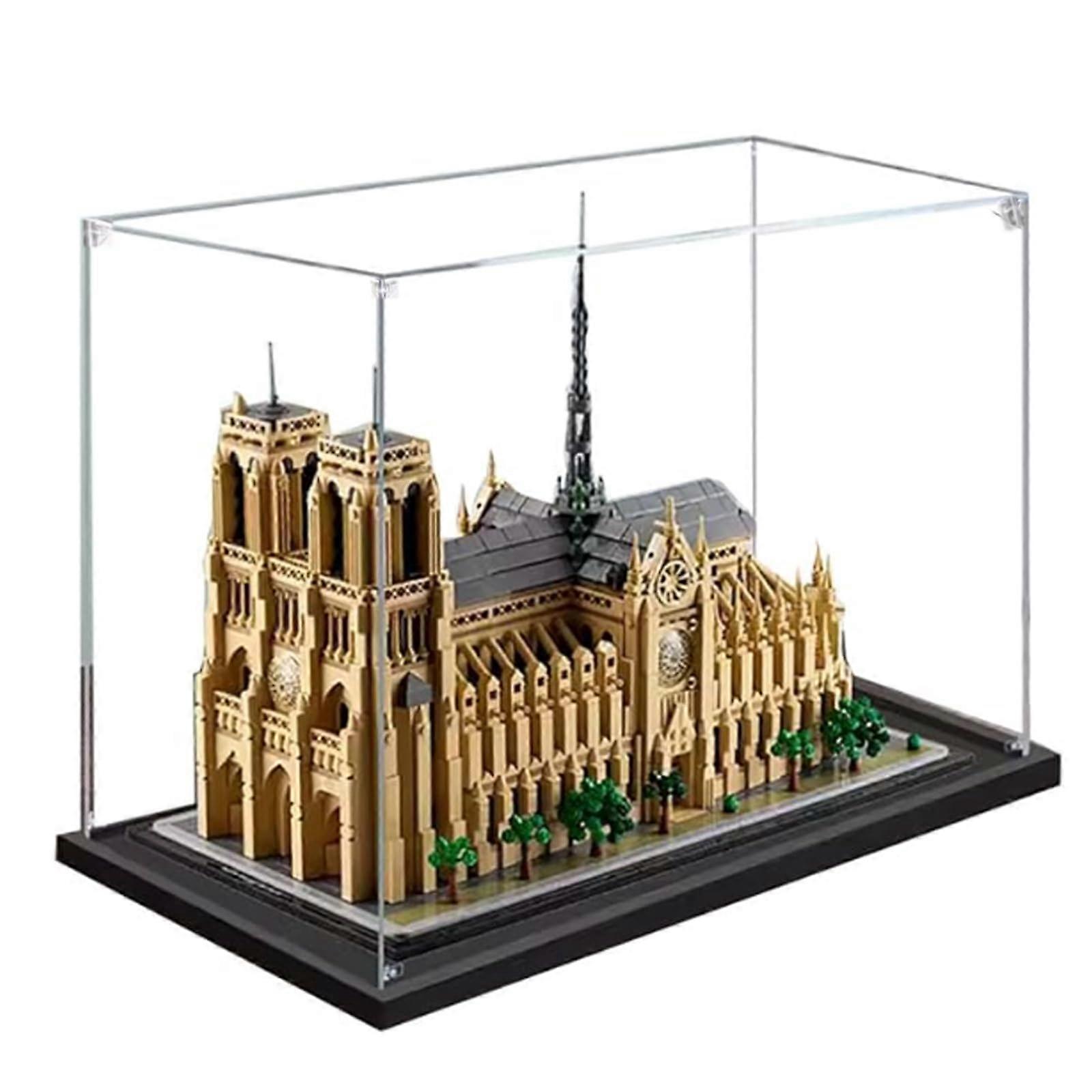 Display Case for  21061 Notre Dame Model, Dustproof Acrylic Box with Clear View, Tool Assembly