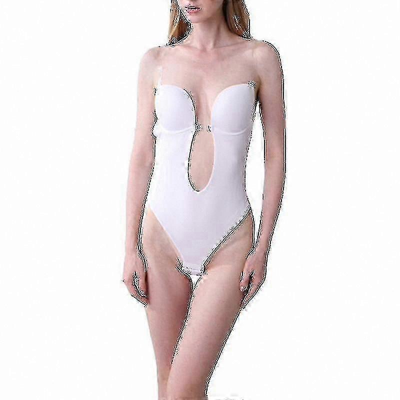 Women's U-Plunge Backless Bodysuit with Shaping Support