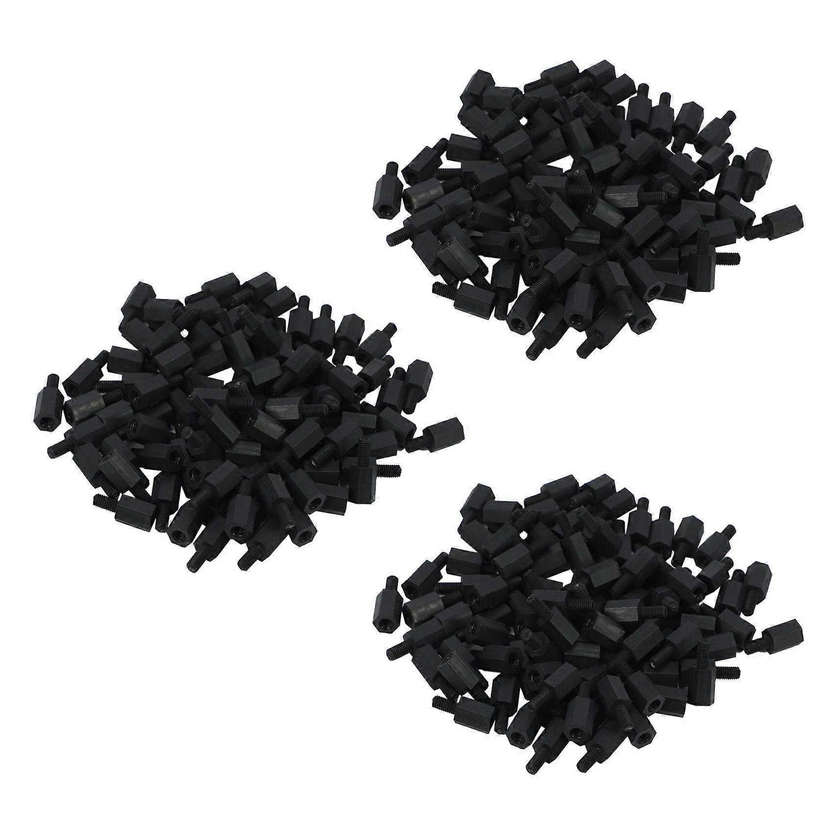 300Pcs M3 Thread 8mm+6mm PCB Fixed Nylon Hex Standoff Spacer Pillar