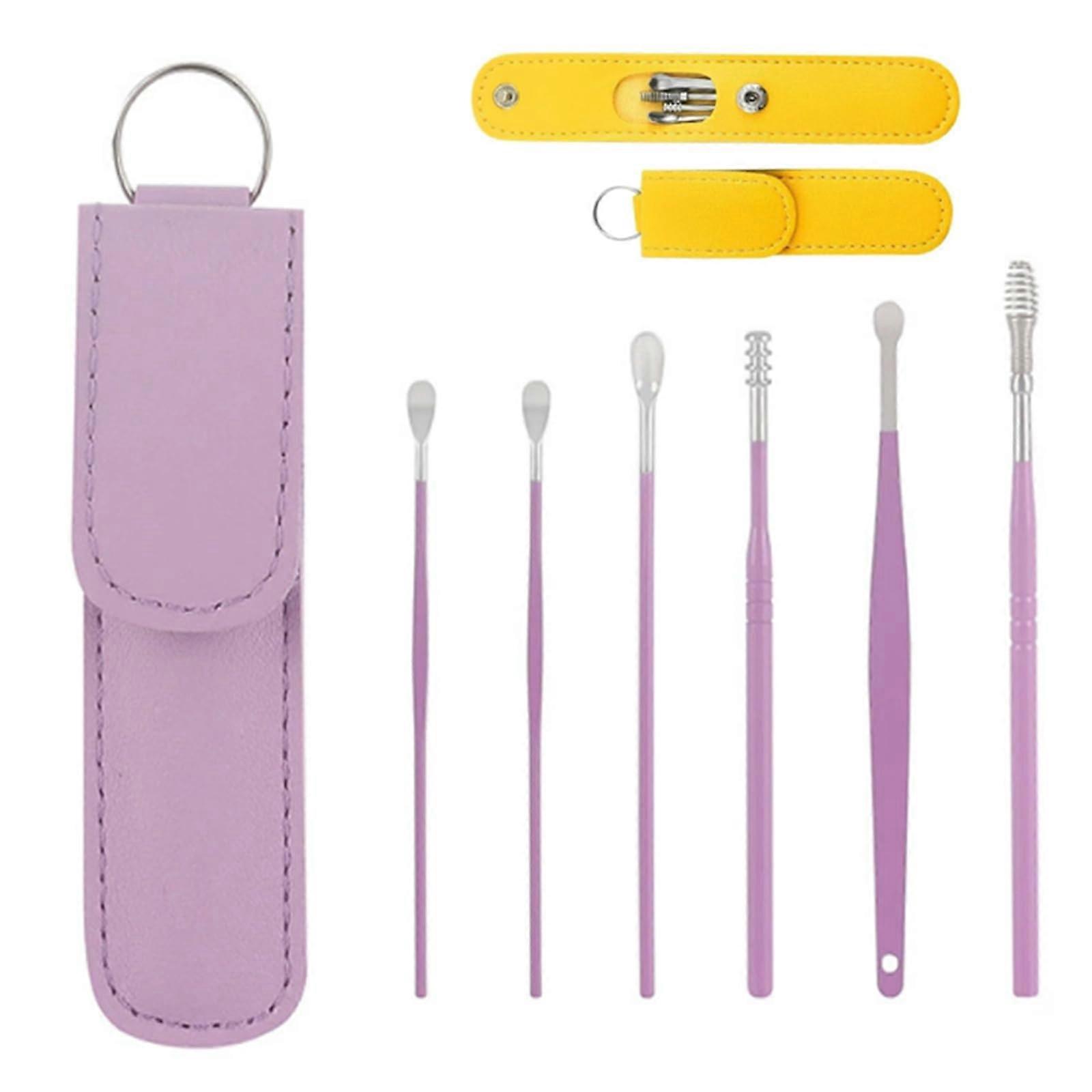 Earwax Removal Tool Set Stainless Steel with Ergonomic Precision Control, 6 PCS Ear Cleaner Kit