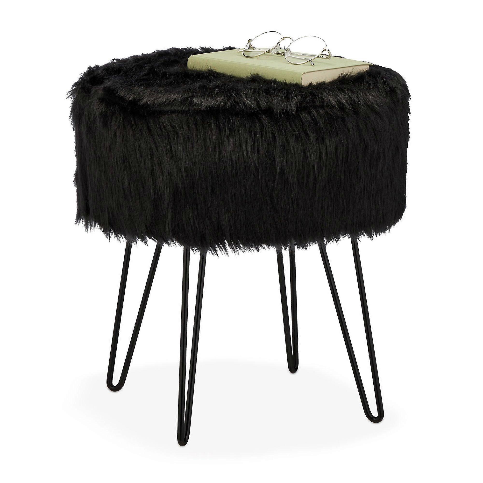 Pelzhocker Schwarz