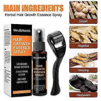 1 Set Roll-on Massager Hair Growth Essence, Advanced Regrowth Treatment Kit