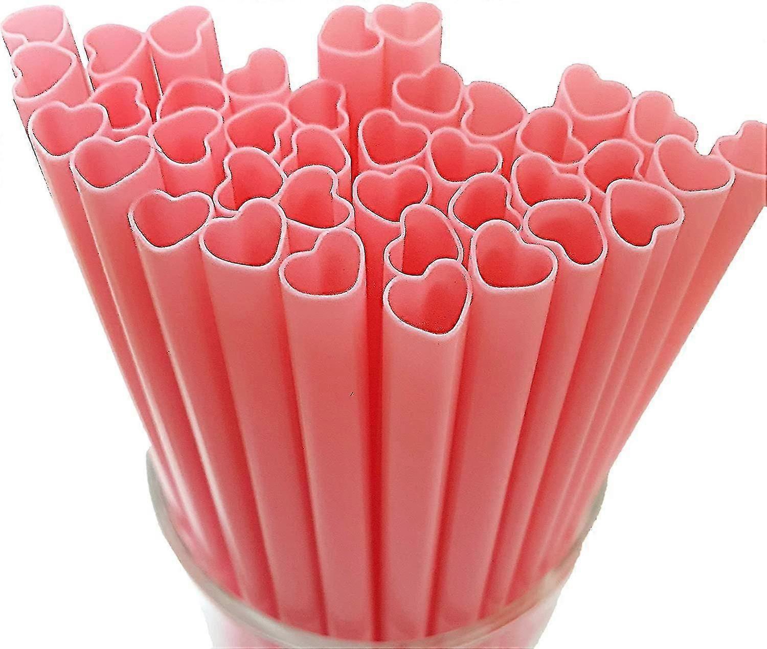 Heart Shaped Drinking Strawspink
