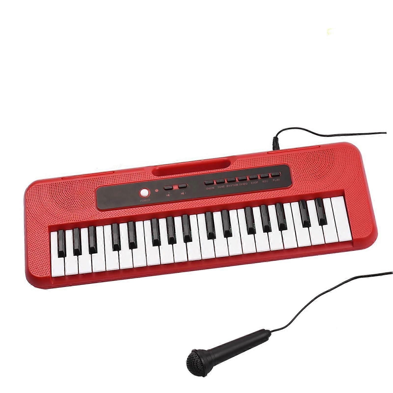 37 Key Portable Electronic Keyboard with Microphone, Split Mode, Dual Timbre, Beginner Friendly