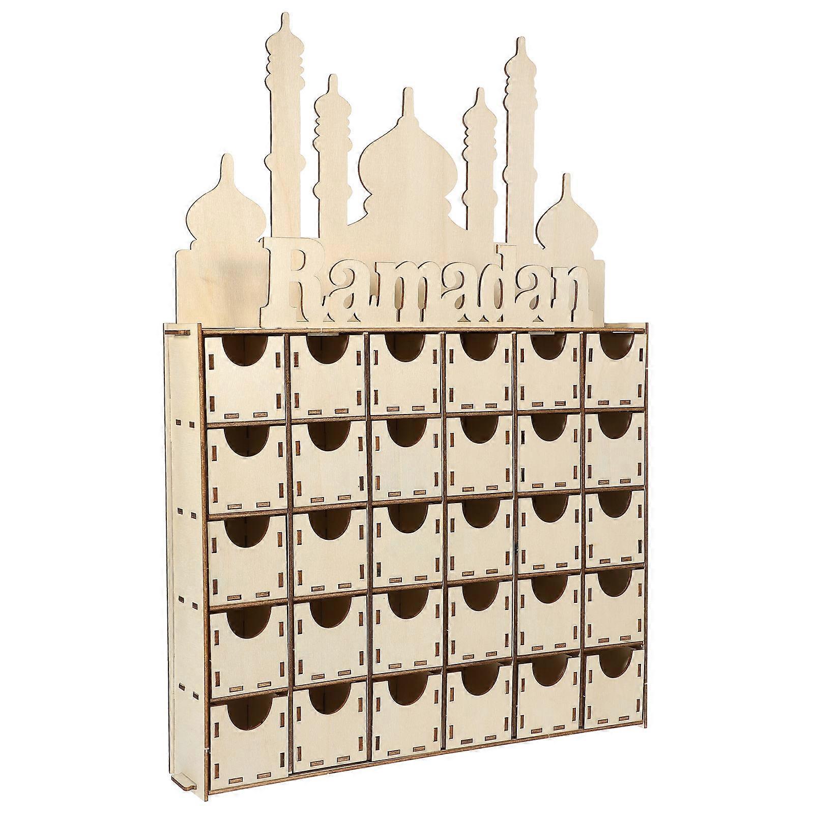 Ramadan Wood Advent Calendar with Countdown Function