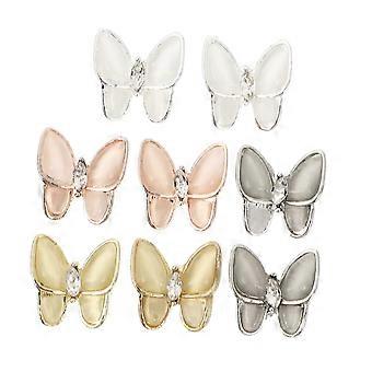 Opal Nail Charms Butterfly Design for DIY Nail Art and Manicure Decoration Elegant Japanese Style