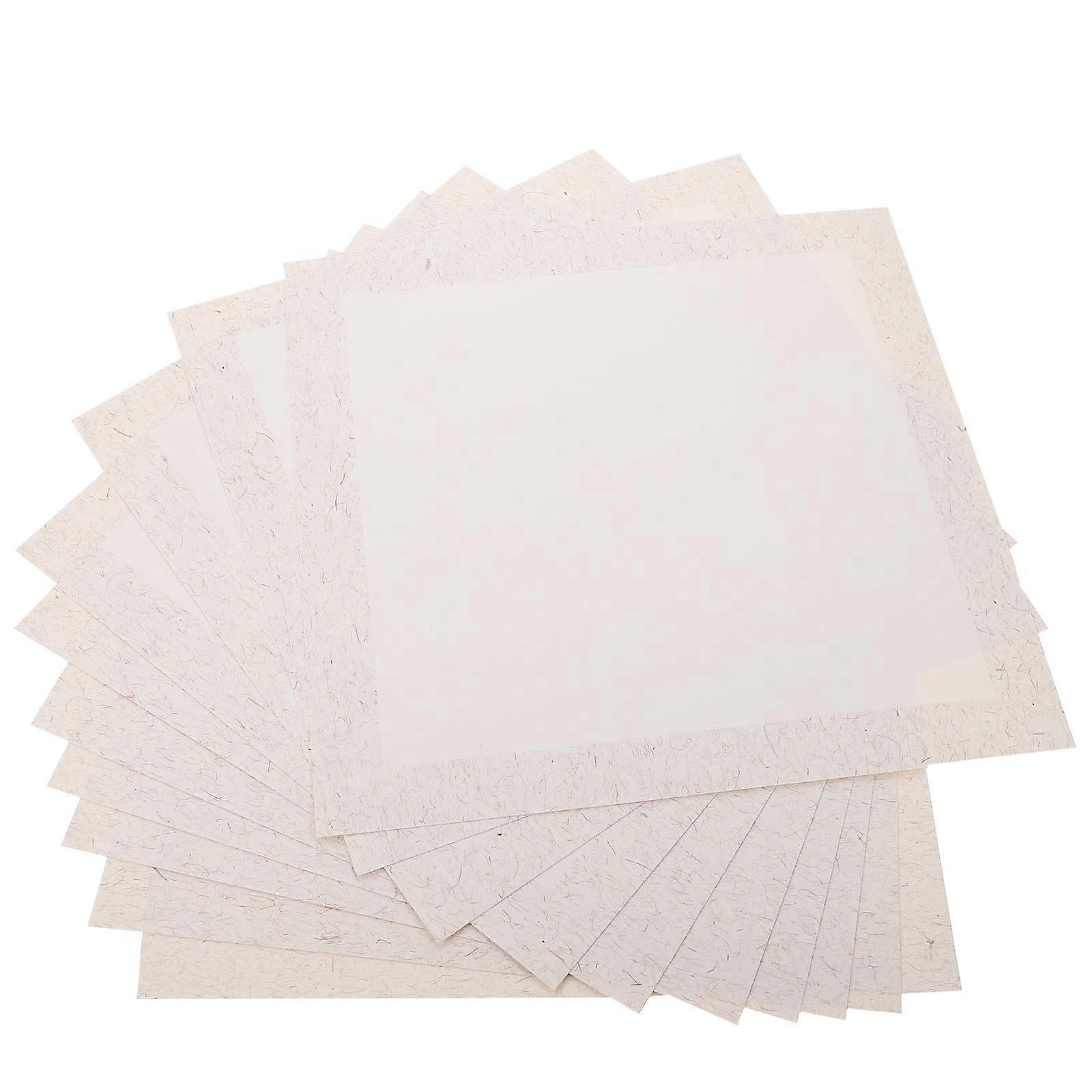 Mirror Card Paper Calligraphy Practicing Paper for Writing Use 10 Sheets Khaki