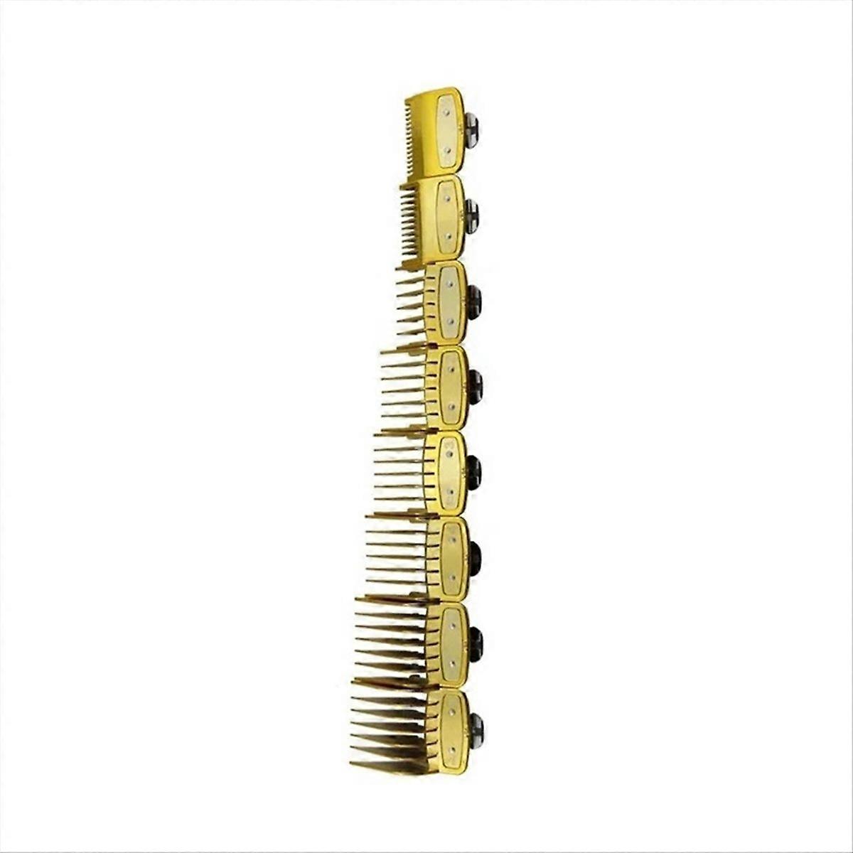 8Pcs Professional Limit Comb Cutting Guide Combs Set Gold