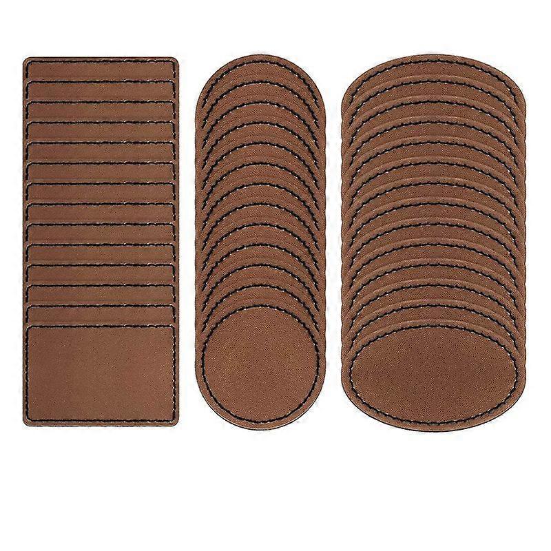 90 Pcs Leatherette Blank Hat Patches Iron on Leatherette Patch