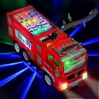 Fire Truck Toy 4d Lighted - Electric Fire Engine Rescue Truck With Lights And Sounds Educational Led Lightning Emergency Vehicle Car Toy Gifts  SZTCLV