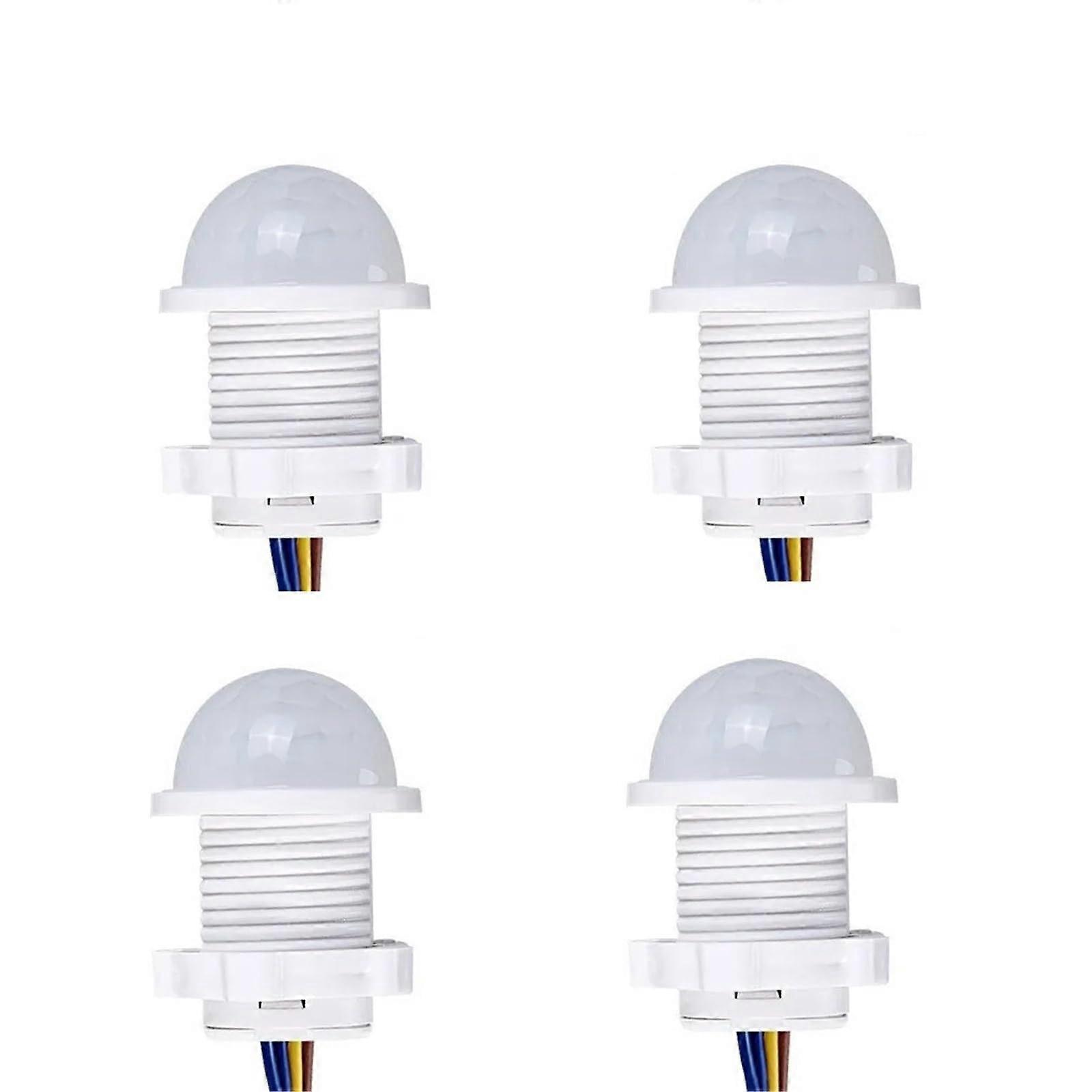Mini PIR Motion Sensor Light Switch AC 110V240V Automatic Infrared Detector for Home 4PCS