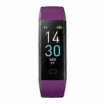 pedometer watch no phone needed fitness trackers for senior women health tracker watch non-bluetooth purple