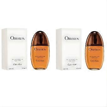 2 Pack Calvin Klein Obsession 100ml Eau De Parfum EDP Spray For Her