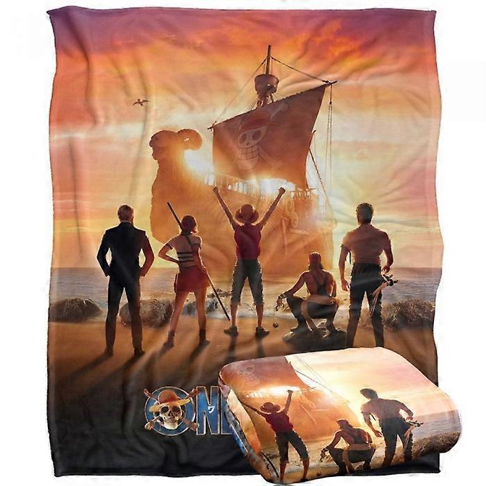 One Piece Group With Going Merry Soft Blanket