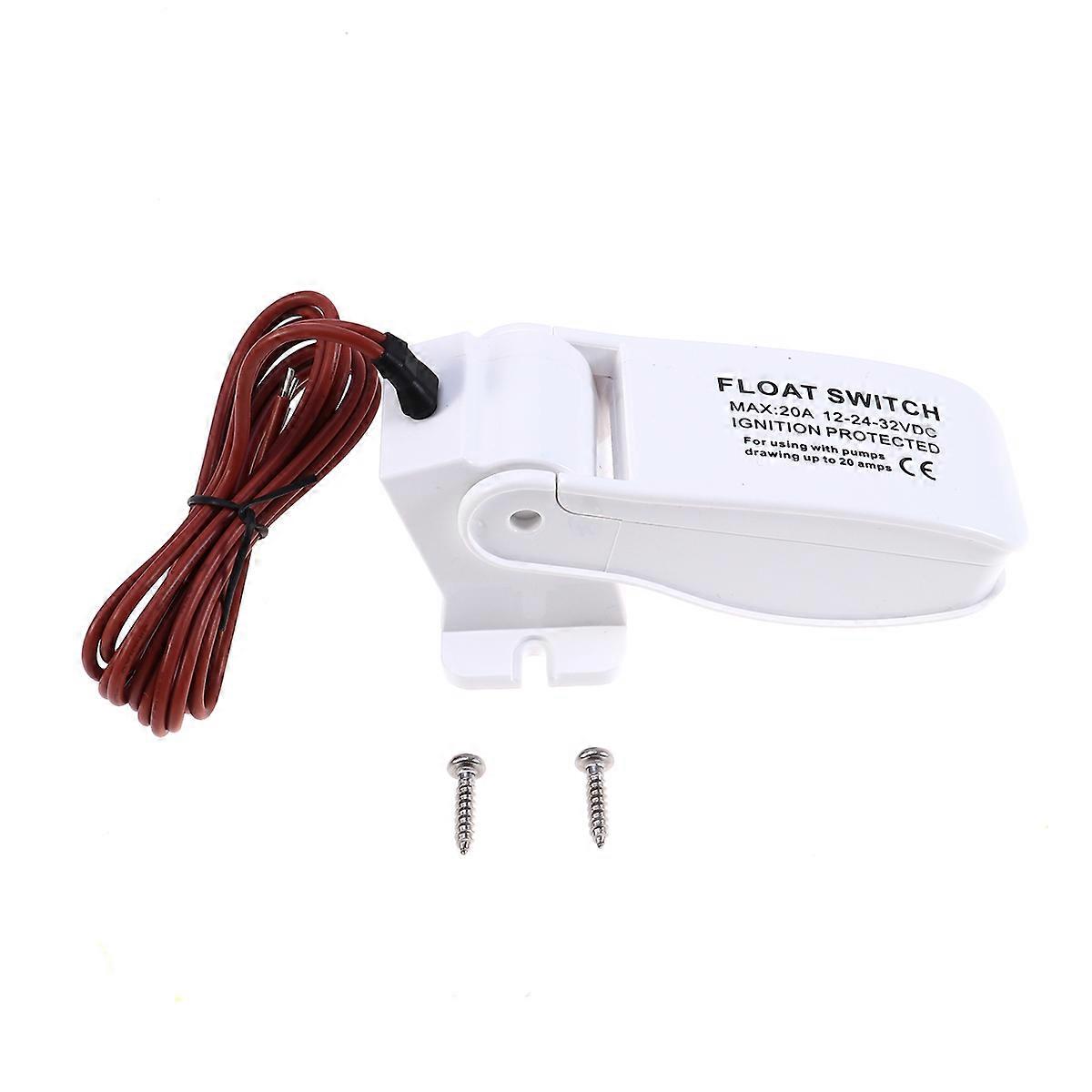 12V Automatic Electric Boat Machine Bilge Pump Float Water Level Controller Flow Sensor Float A05-202001 White