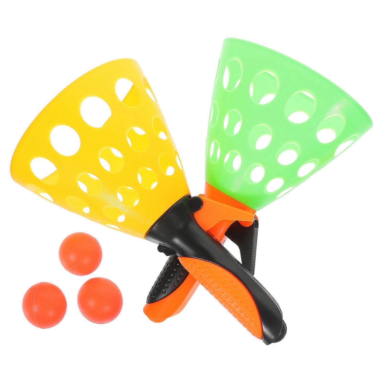Balls Launch and Catch Balls Game for Children 3Pcs Activity Set