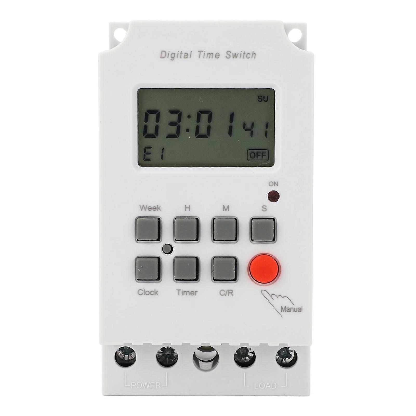 Digital Timer Switch 28 Groups Program Heavy Duty Programmable Electronic Time Control AC200‑240V