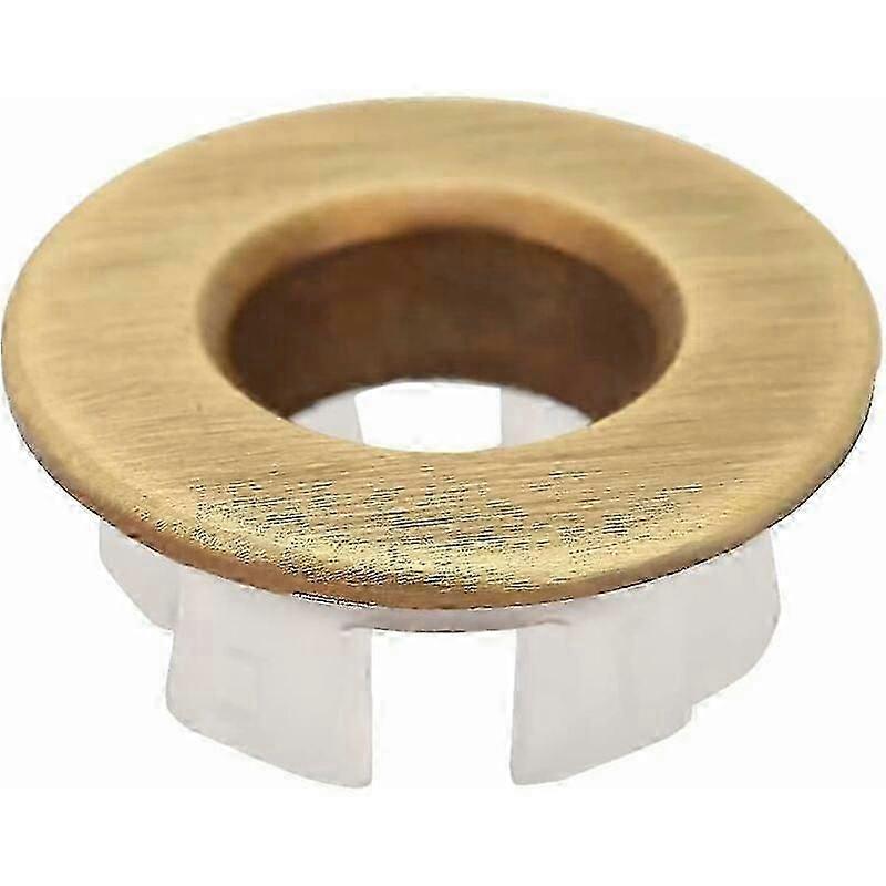 Brass Sink Overflow Ring Insert, Round Cover for Kitchen or Bathroom Basin