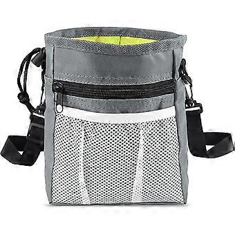 Bolsa para petiscos de cachorro, bolsa para petiscos de adestramento de cães, bolsa para petiscos para adestramento de cães de pequeno a grande porte, bolsa para petiscos com cinto de cintura e alça de ombro.