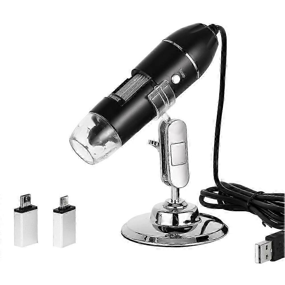 1600X USB Microscope 1080P HD Digital Soldering Microscope ,Adjustable Stand, compatible with Mac,Windows,Linux compatible with Coins Education