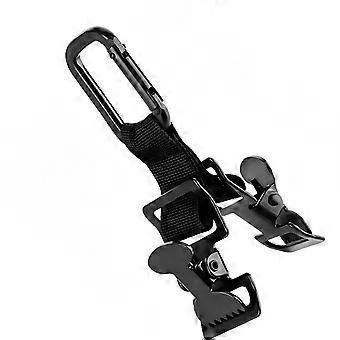 Multifunctionele dubbele klem met riemhaak, robuuste metalen houder voor golfhandschoenen, petten en kleine voorwerpen, meerkleurig.
