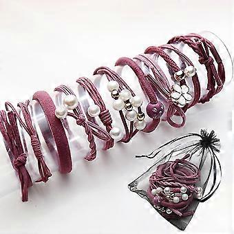 Conjunto de 12 unidades de elásticos de cabelo de alta elasticidade, pequenos e delicados, ideais para rabos de cavalo e meninas.