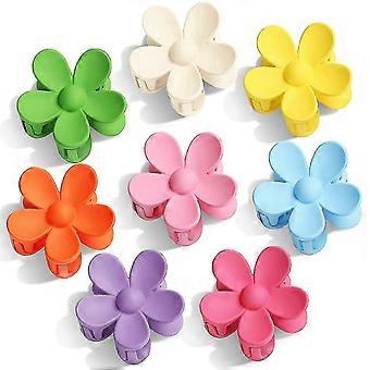 8 fermagli per capelli a forma di fiore, fermagli per capelli a forma di margherita opaca per capelli spessi da donna, fermagli per capelli carini in 8 colori, fermagli antiscivolo a tenuta forte per capelli sottili da donna