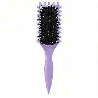 Curl Defining Brush - Ergonomic Hair Styling Tool for All Hair Types, Gentle Bristles, Versatile & Durable