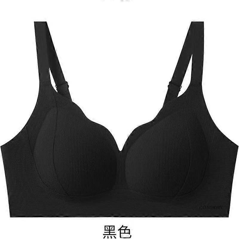 Ribbed Seamless Wireless Comfort Bra with Adjustable Straps
