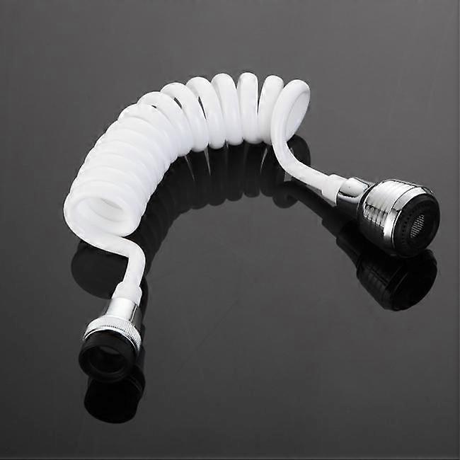 Faucet extension Flexible shower nozzle White one size