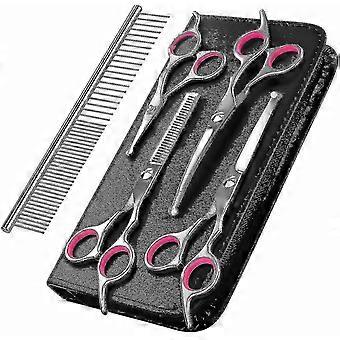 Dog Grooming Scissors Kit Professional Safety Thinning Shears Comb