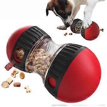 Dog Rolling Treat Dispenser Slow Feeder Toy Red