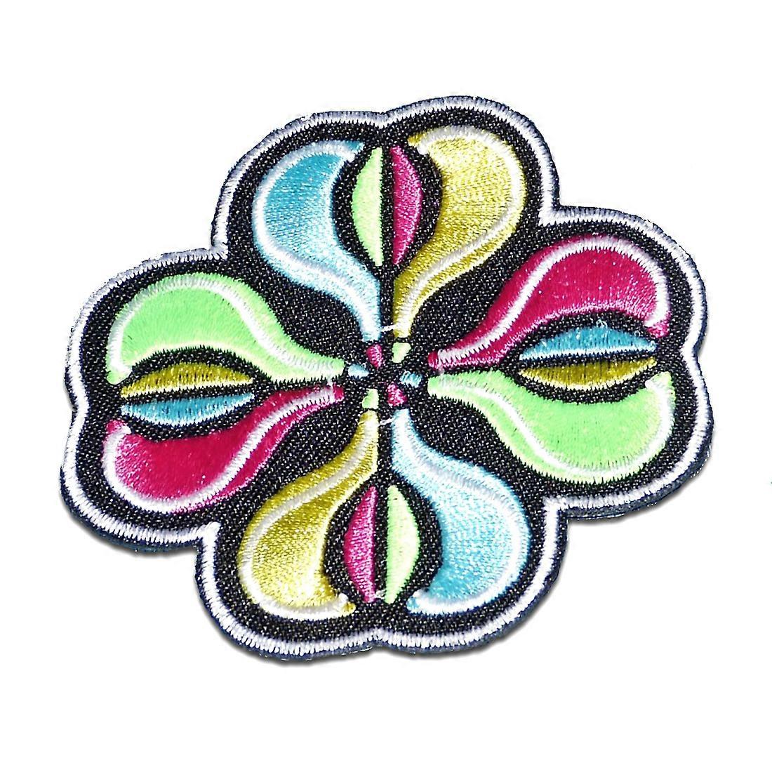 Patch / Iron-on Patch - Flower - Multiple Colors Selectable - 7.3 x 7.3 cm - Patch