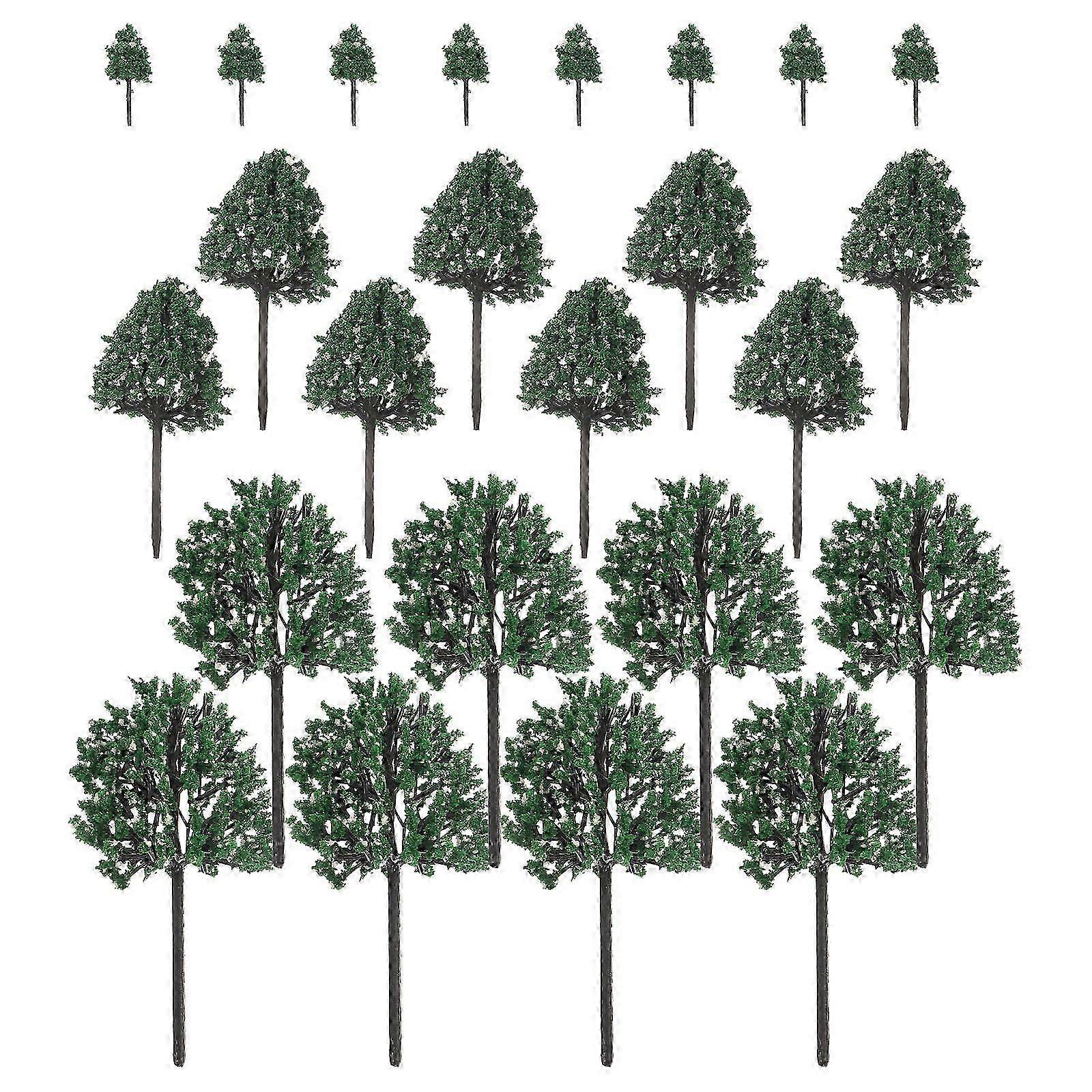 Simulation Plant Model Miniature Trees for Decor 120Pcs Assorted Colors