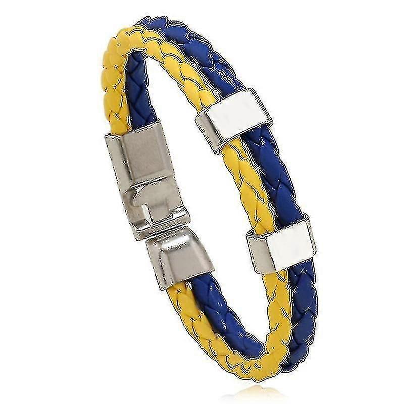 2pcs New Ukraine Flag Color Bracelet