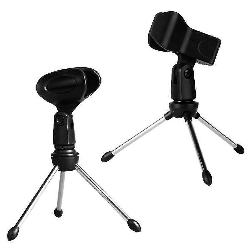 2pcs Adjustable Handheld Microphone Stand Microphone Tripod Stand Support