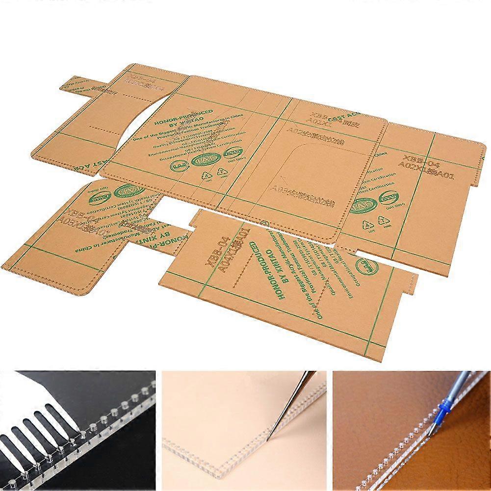 Clear Acrylic Notebook Bag Diary Book Case Pattern Template Stencil Leather Craft Tool