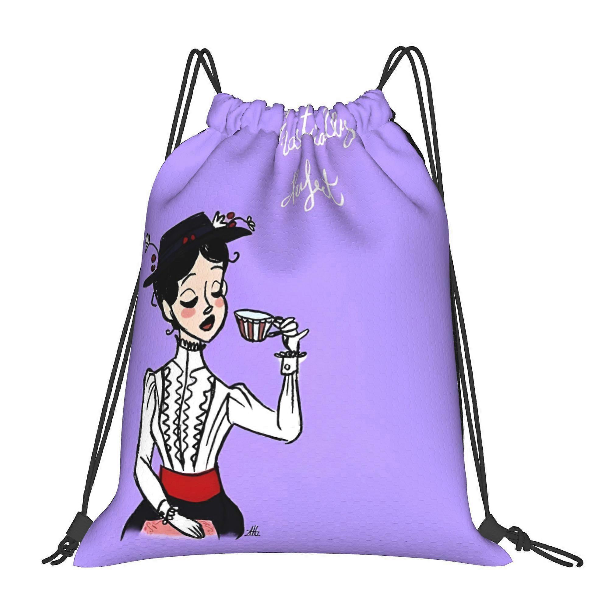 1pc Mary Poppins B Drawstring Backpack-Cqazw