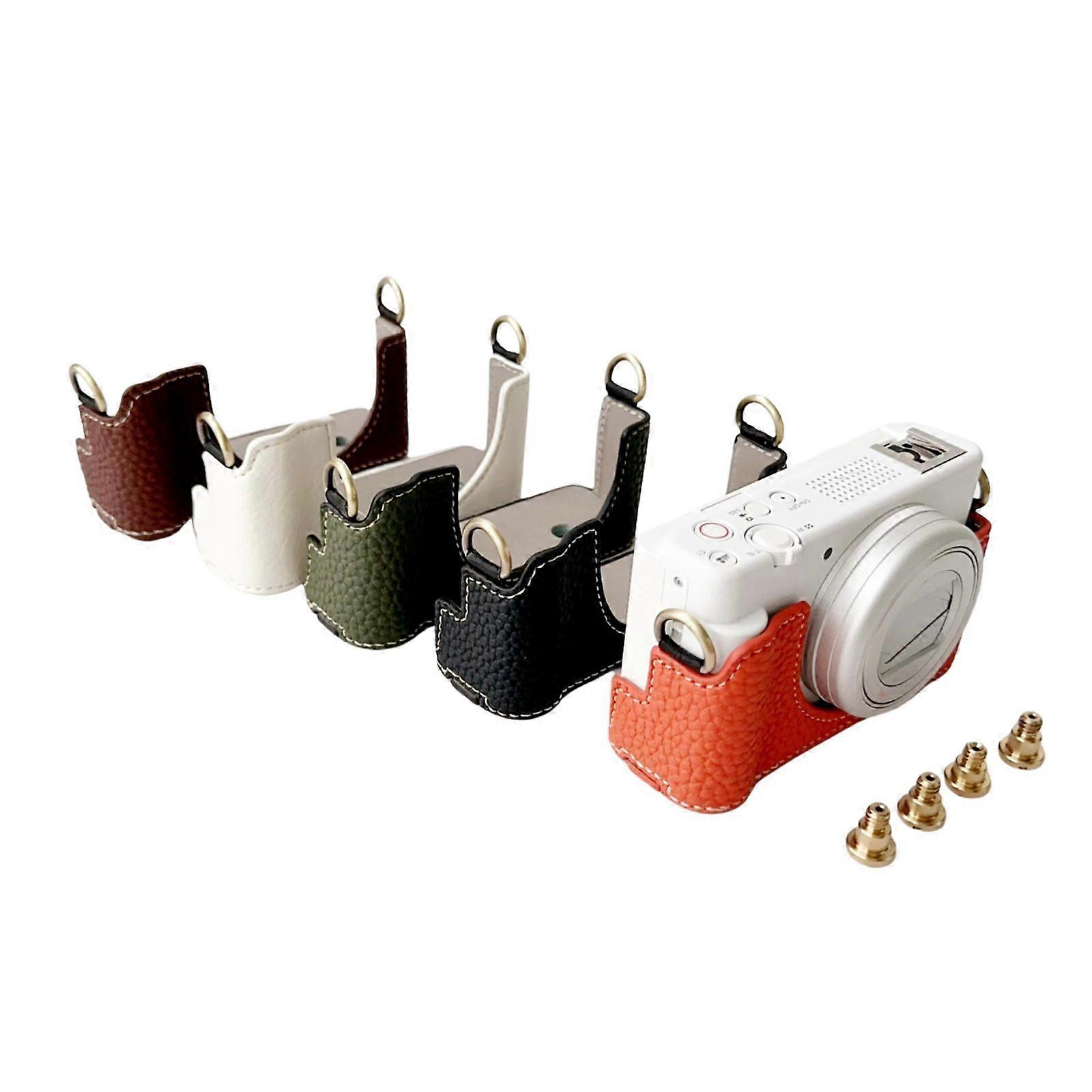 PortableCameraProtectiveCaseRetroStyleCameraCaseHolderCarryBagOpeningBottomDesignReplacementCompatibleWithSony