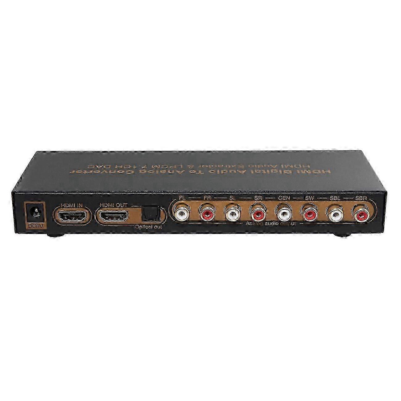 2026 Compatible LPCM 7.1 Audio Splitter Converter Optical Output EU Plug