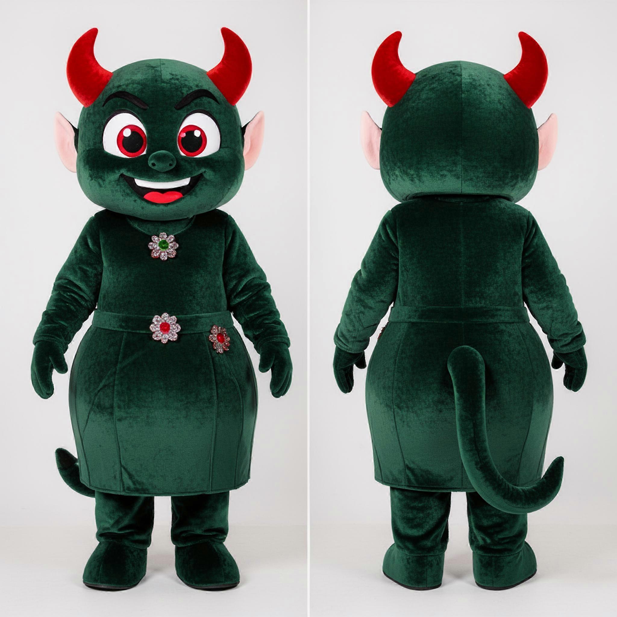 MASTICOT Forest Green Mischievous Devil Mascot