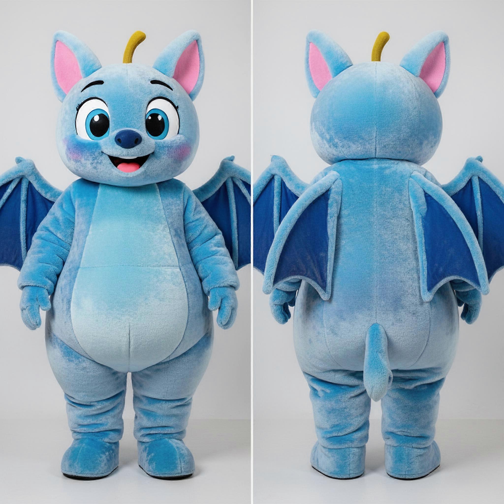 MASTICOT Sky Blue Velvety Fruit Bat Mascot
