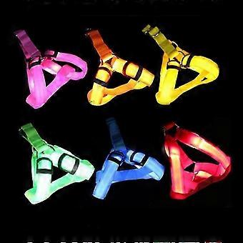 Nylon LED Safety Lighted Dog Harness Pet Cat Dog Collar Harness Vest Dog Harness 26-27